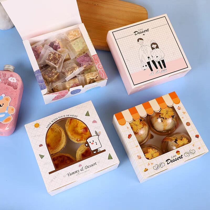 Hộp giấy đựng bánh tart trứng, trung thu Đài Loan