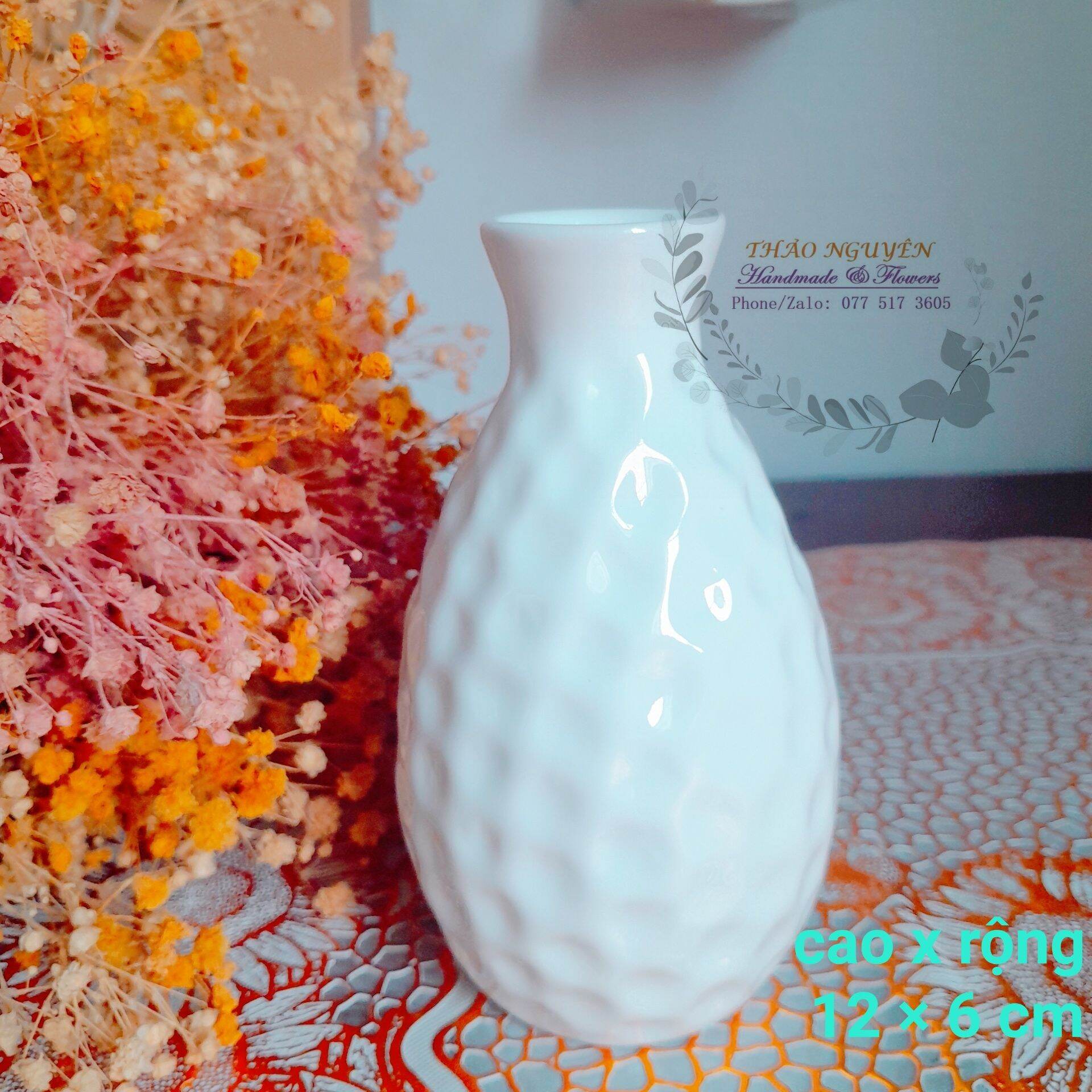 Bình gốm mini cắm bông, lọ gốm mini cắm hoa trang trí không gian, chụp hình