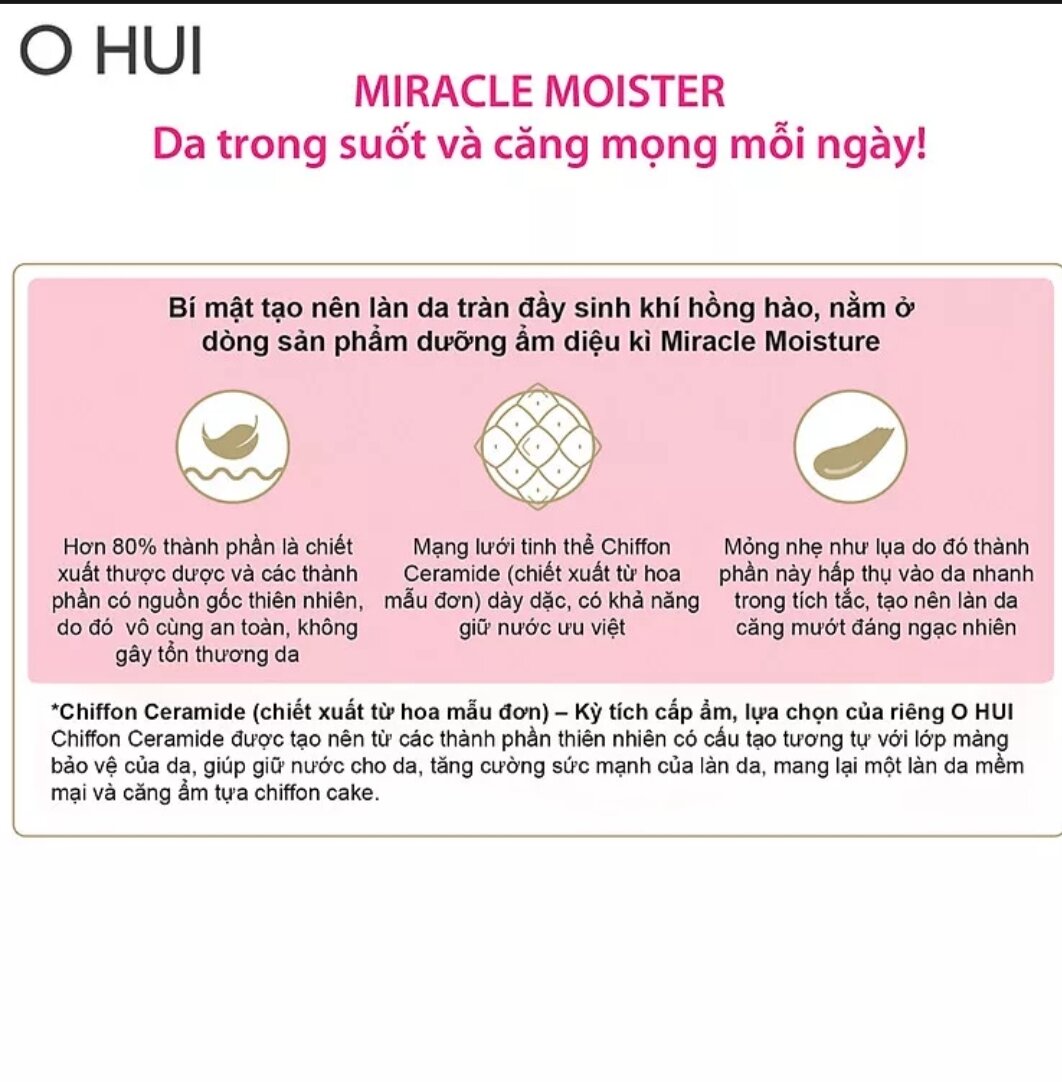 Kem dưỡng ẩm sáng da OHUI Miracle Moisture Cream 25ml