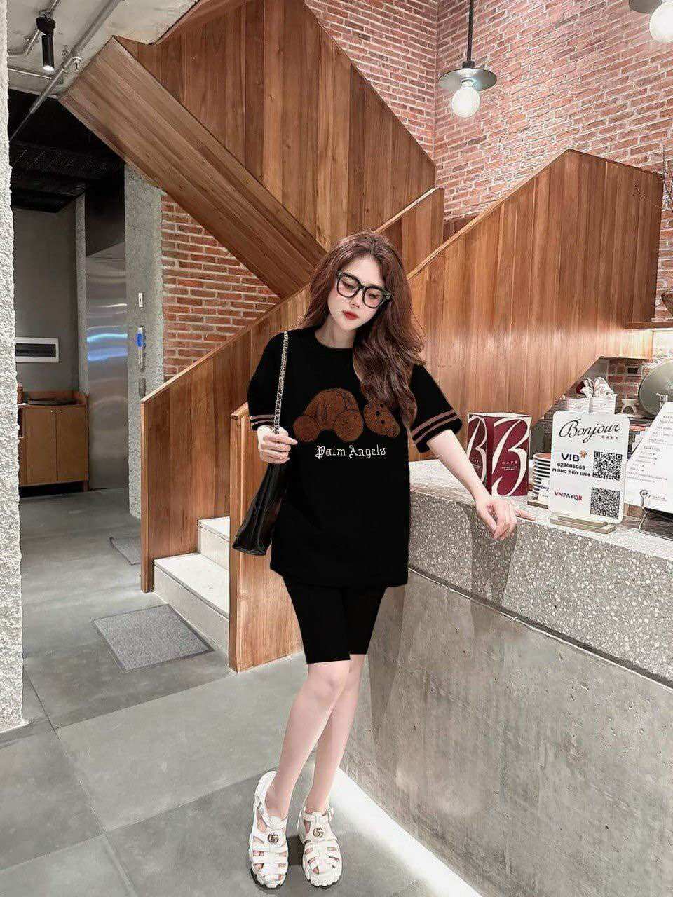 SÉT BỘ LỬNG COTTON THÊU LO GO Q CHÂU