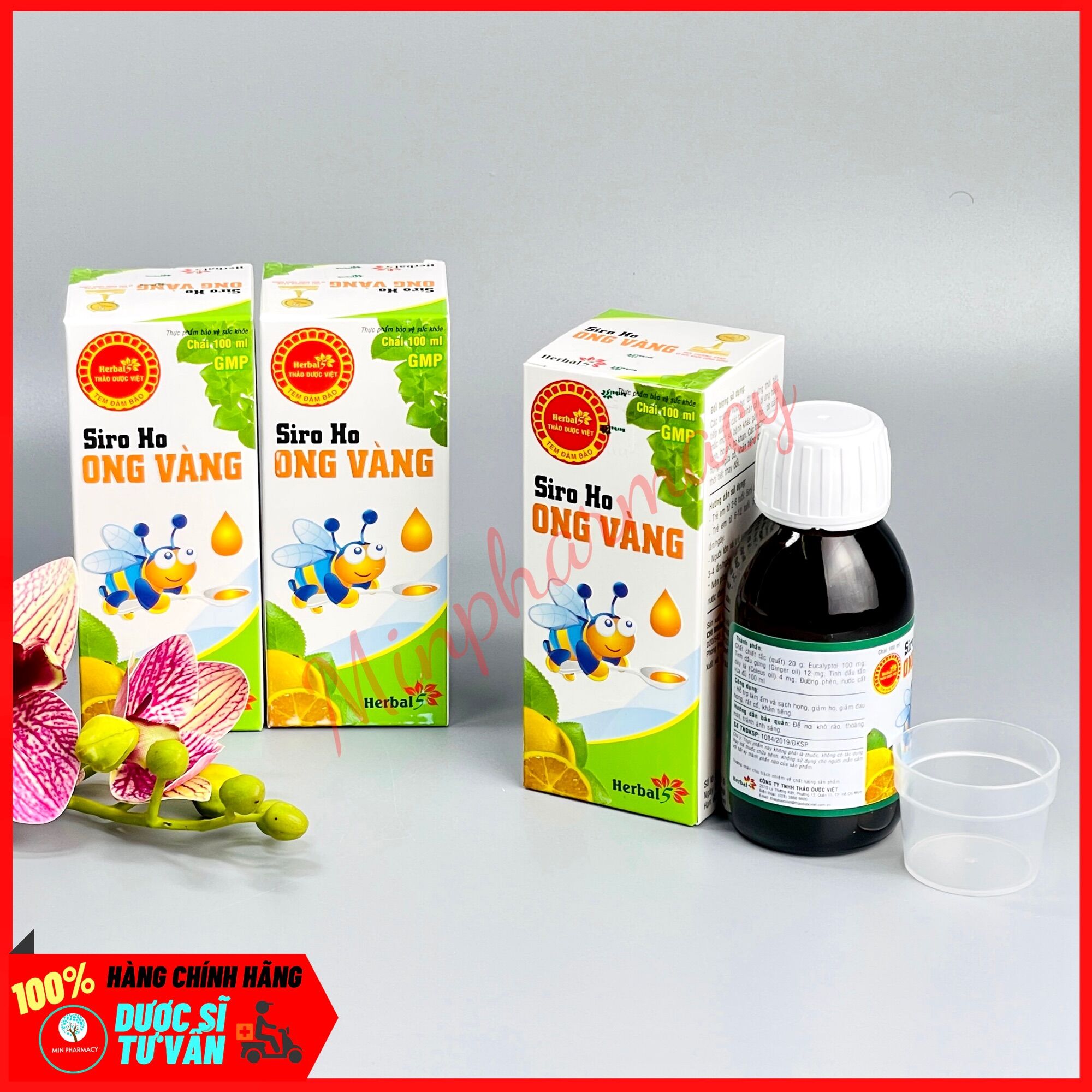 Siro Ho ONG VÀNG Chai 100ml - Minpharmacy