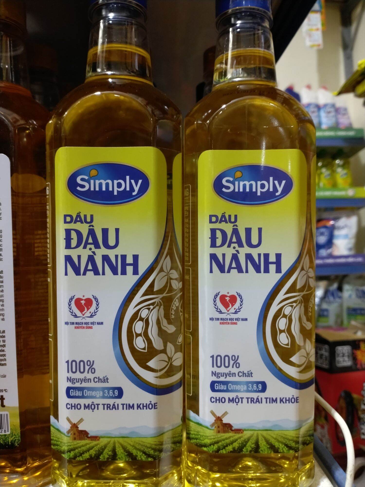 Dầu ăn Simply đậu nành chai 1 lít