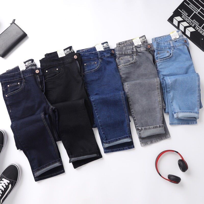 Quần jean nam thun ống suông size từ nhỏ đến bigsize < 120kg