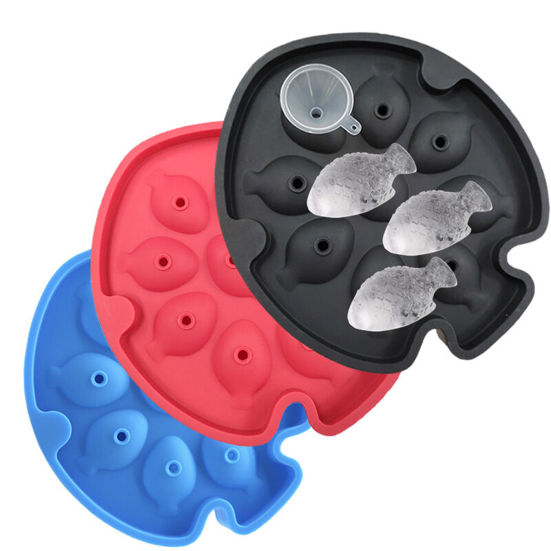 Mold Ice Tray Fish Shape Silicone Food Grade DIY Creative Kitchen Tools Ice Maker Ice Cube Tray Monc