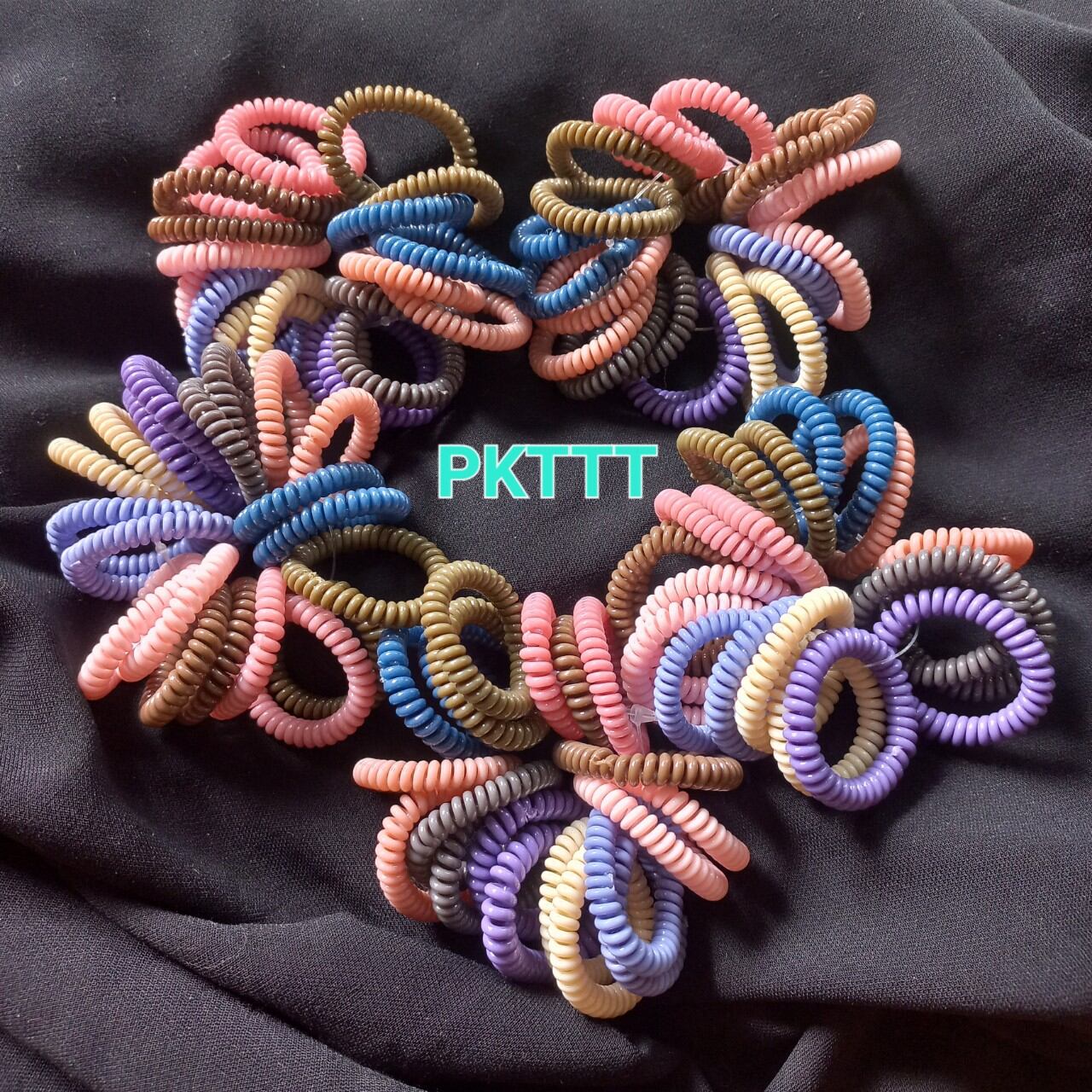 Combo 10 Lò xo cột tóc nhí màu xinh xắn (rộng 3.5cm,bản 0.5cm)
