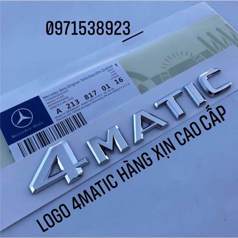 Logo 4MATIC dán thân xe mạ crom cao cấp xịn có tem hãng