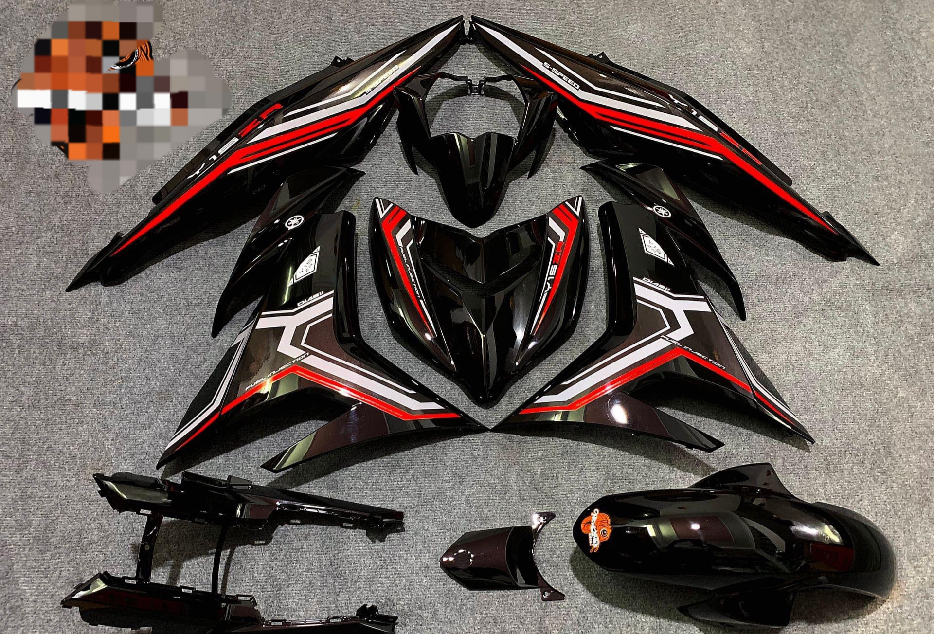 Tem rời exciter 150 đen phối trắng đỏ siêu đẹp, tem 3 lớp không bay màu