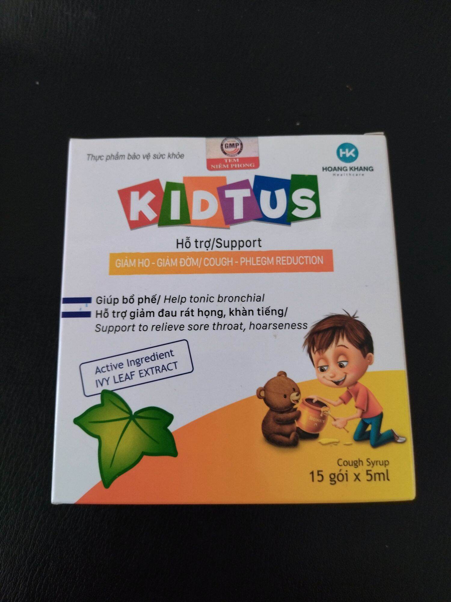 Siro ho kidtus dạng gói