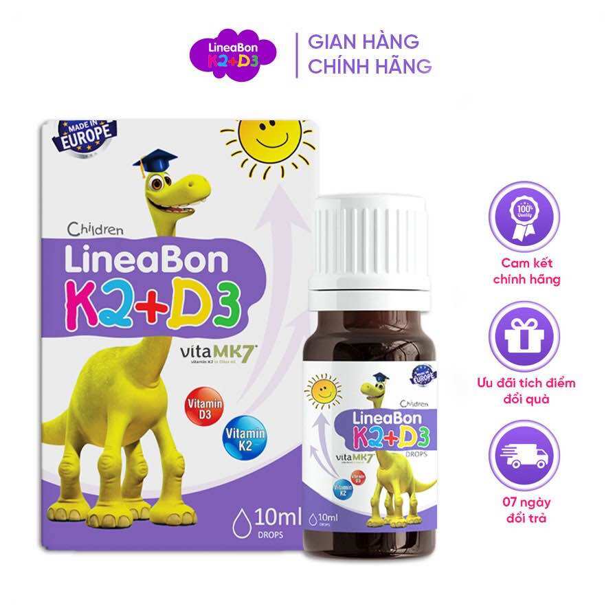 Lineabon d3 k2. -10ml tăng chiều cao cho trẻ