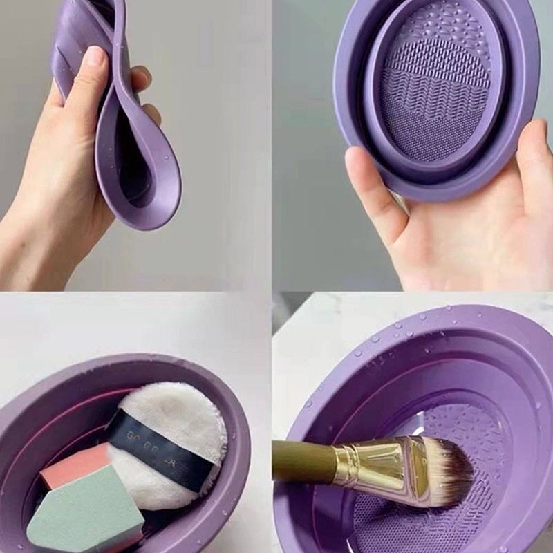Chén silicon vệ sinh cọ trang điểm