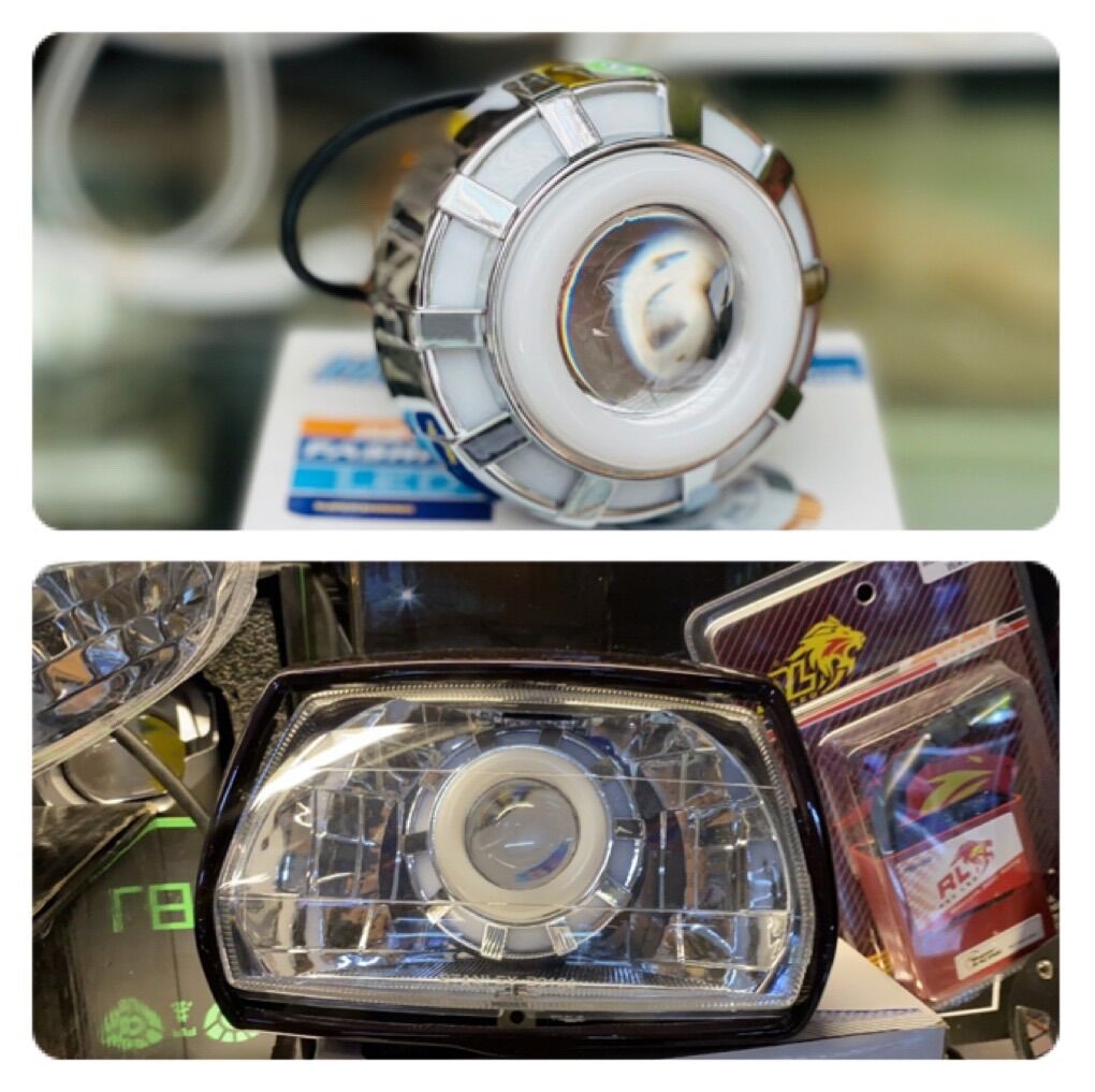 Đèn pha led gắn xe Dream siêu sáng - Nguyên bộ như hình