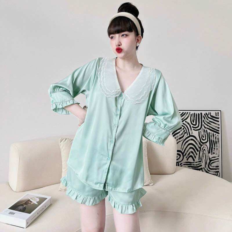 Đồ Bộ Bigsize Lụa Latin Cao Cấp - Đồ bộ mặc nhà xinh