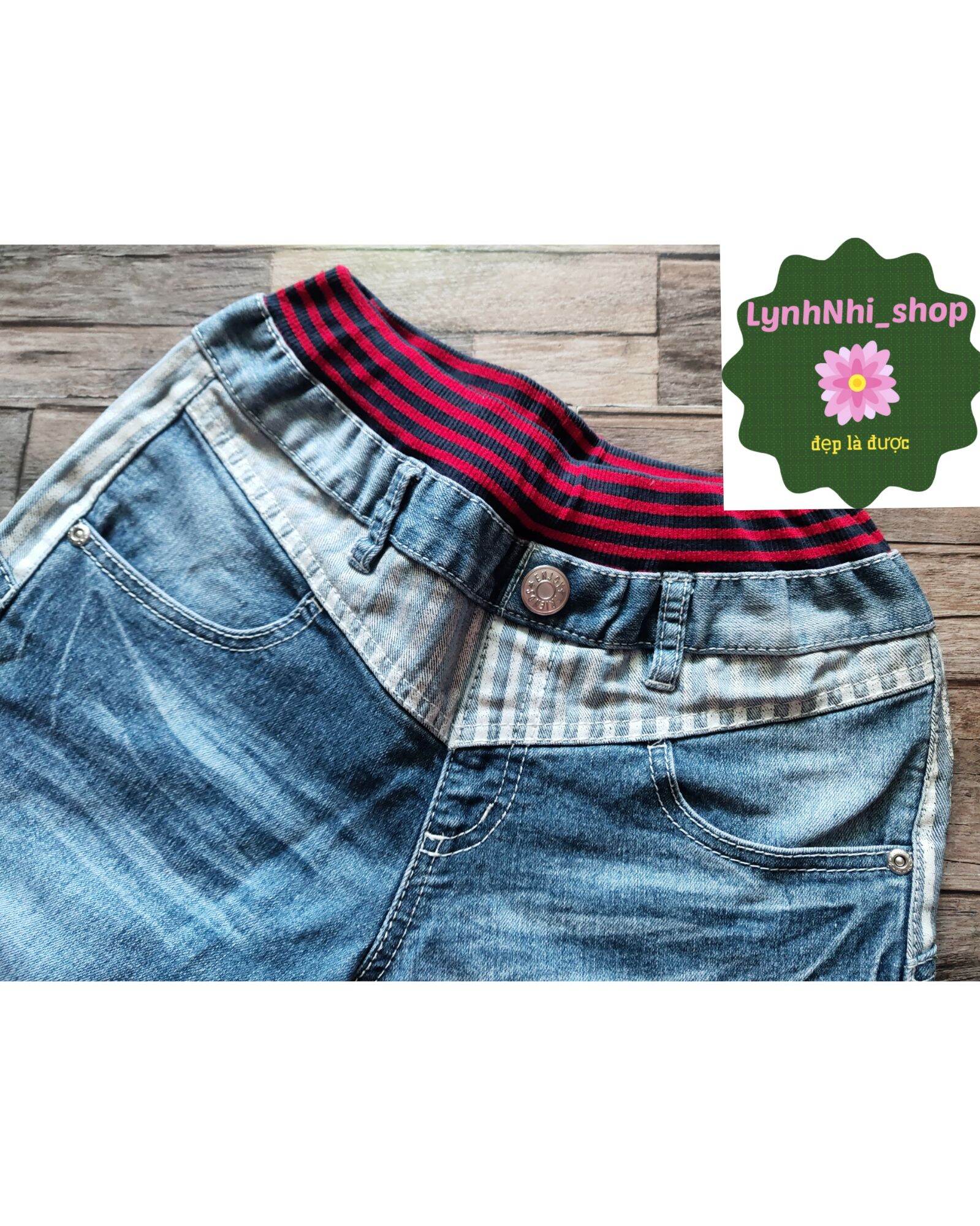Quần jean short bé trai. size dưới 45kg.