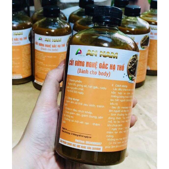 CỐT NGHỆ HẠT GẤC HẠ THỔ FACE 1000ML (HANDMADE)