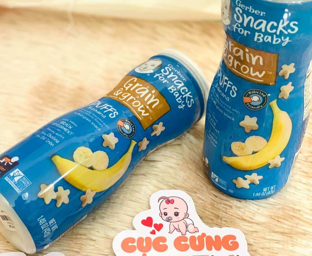 Bánh ăn dặm Gerber Mỹ hình sao đủ vị cho bé