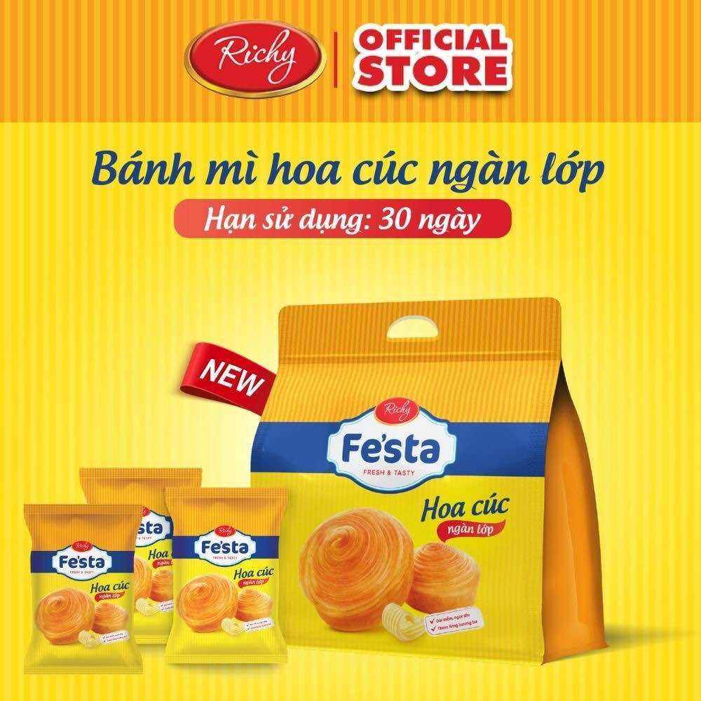 Bánh Mì Hoa Cúc Ngàn Lớp Festa Richy ( Date Mới )