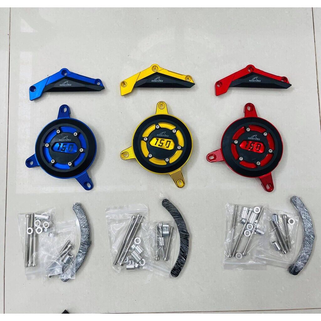 Ốp lốc máy ex 150 nhôm cnc cao cấp