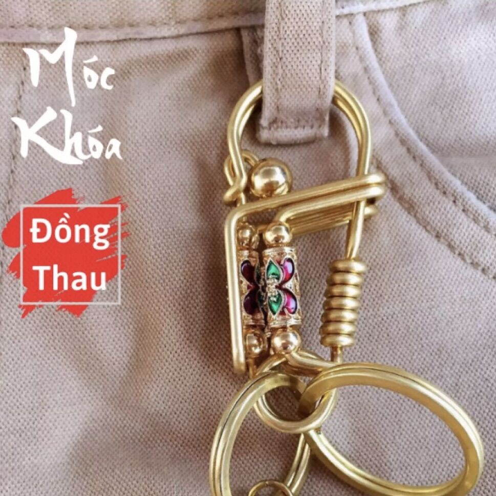 Móc khoá đồng handmade , móc khoá đồng phong thuỷ