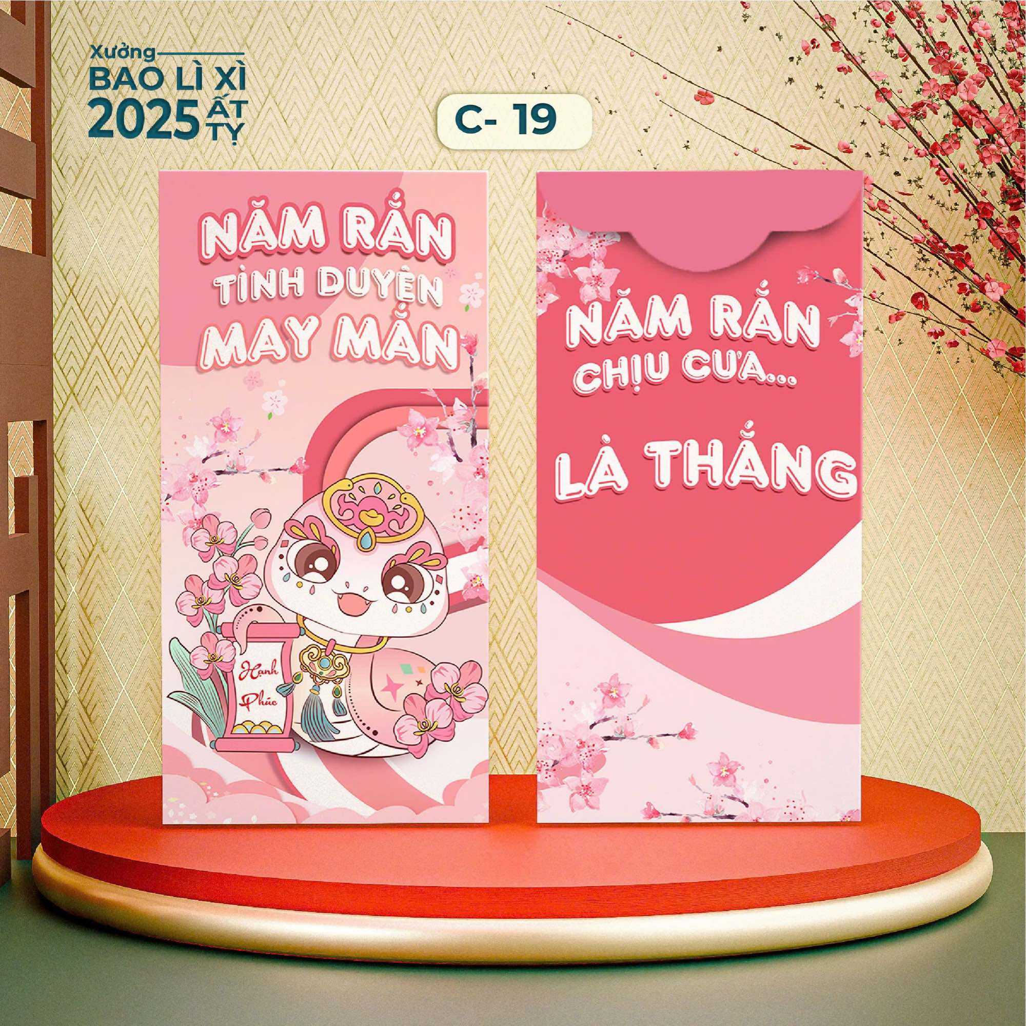 Sỉ 100 Bao Lì Xì Hottrend 2025 ( 10 Xấp Vô Sẵn Bao Kiếng )
