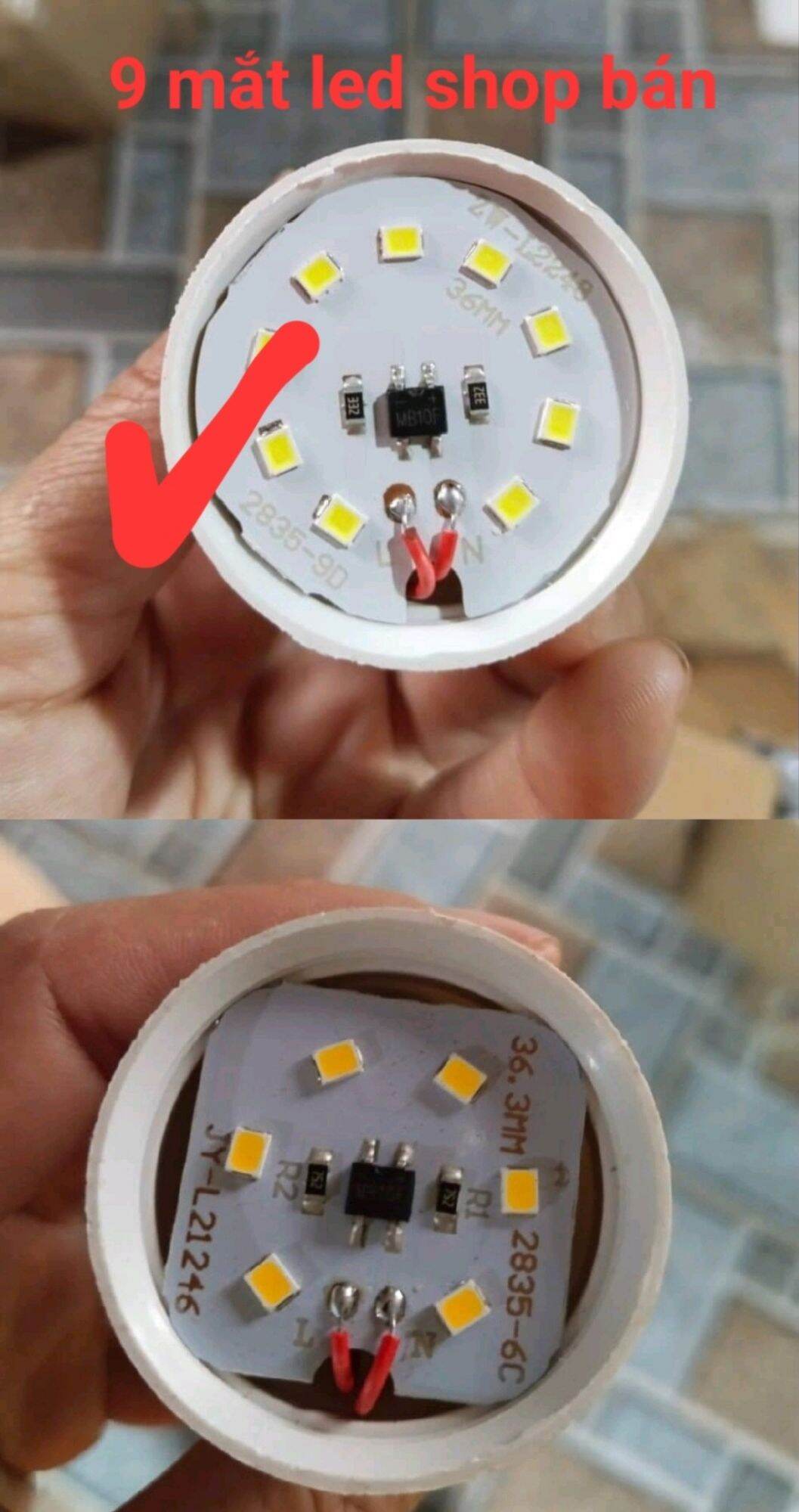 Bóng Đèn Led Búp Kín 3W Loại Tốt 9 Mắt Led Ánh Sáng Trắng, Vàng Nắng, Đổi Màu Dùng Trang Trí Thắp Sáng - Chất Lượng Tốt