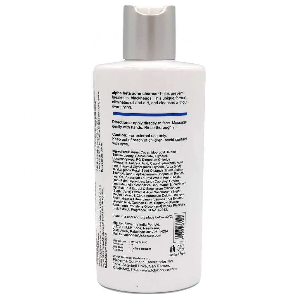 SỮA RỮA MẶT GIẢM MỤN FCL ALPHA BETA ACNE CLEANSER