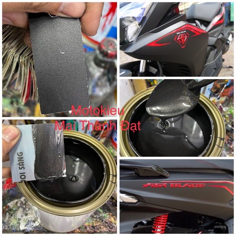 Màu Sơn Đen Mờ Có Hạt MotokieuMaiThànhĐạt