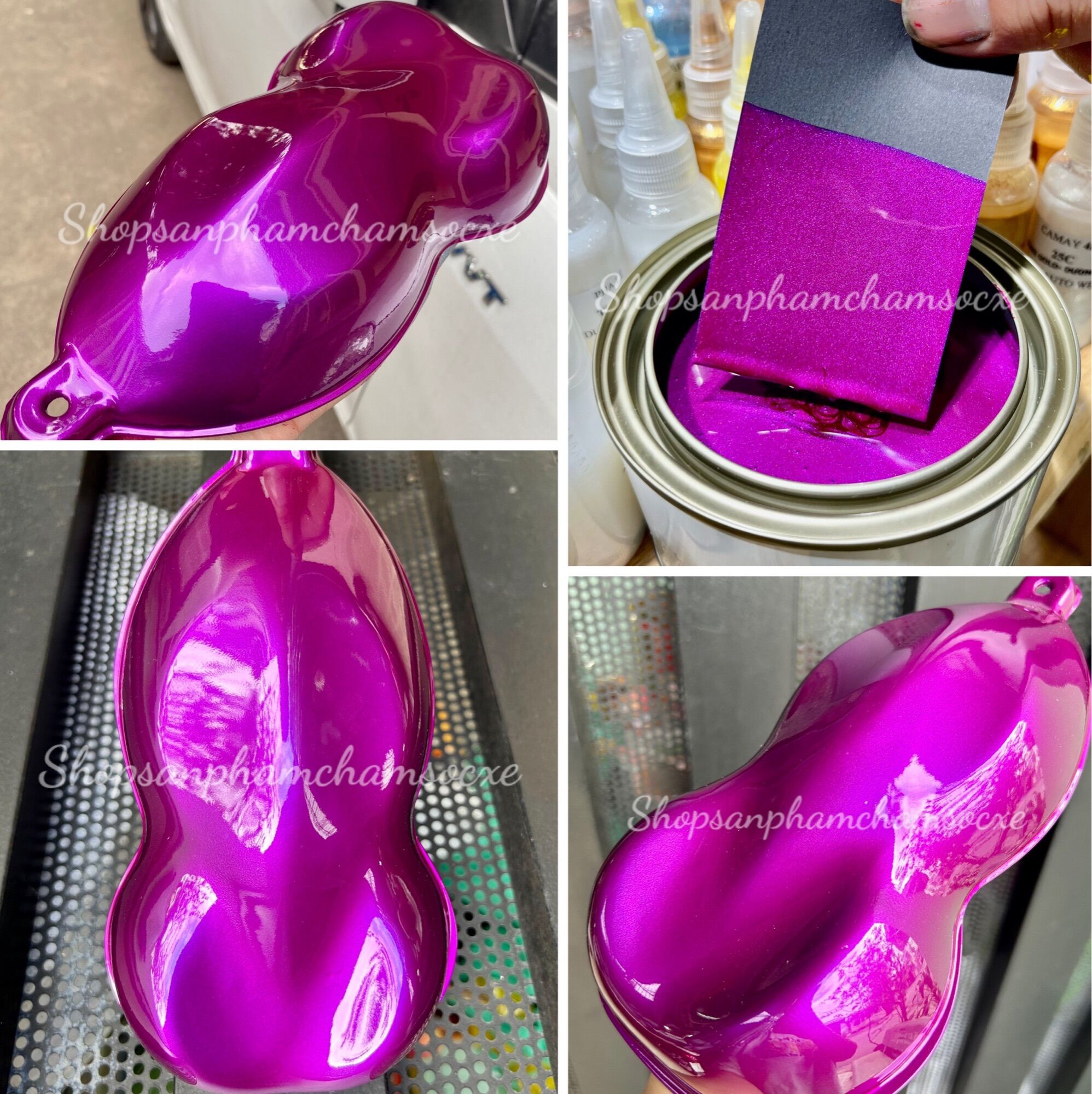 Màu tím đỏ cánh sen camay ánh tím - Màu camay 1k