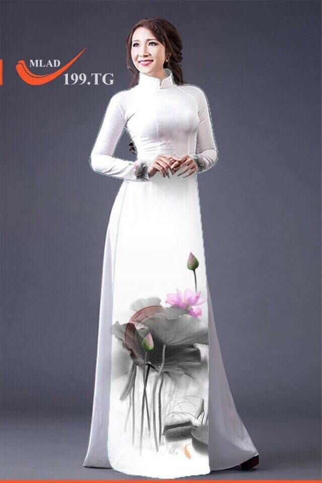 [HCM]Vải áo dài hoa sen