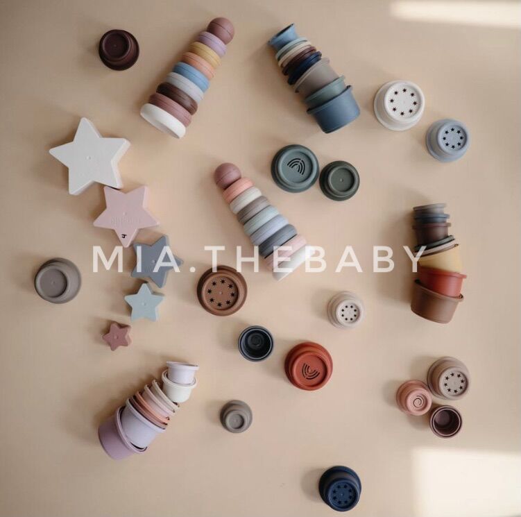 Tháp cốc/Tháp vòng Mushie chính hãng - Made in Đan Mạch