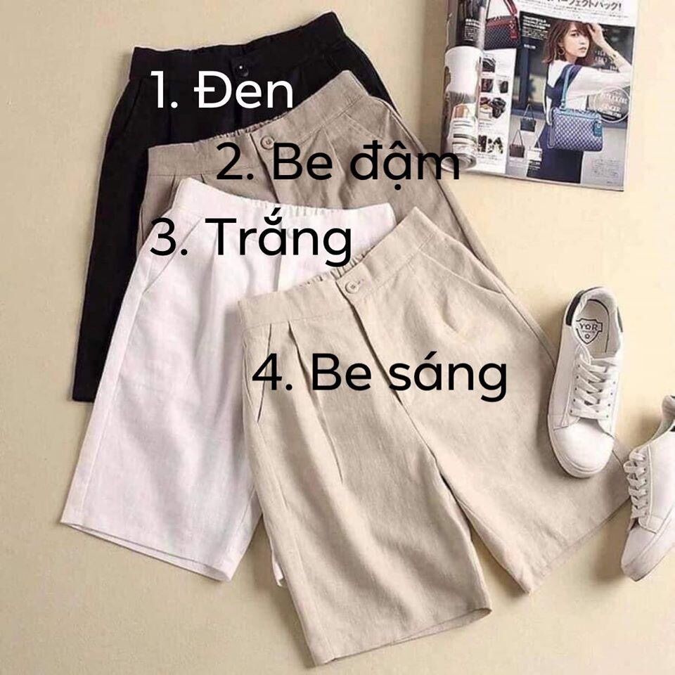 Quần Sóc Đũi Khuy Cao Cấp