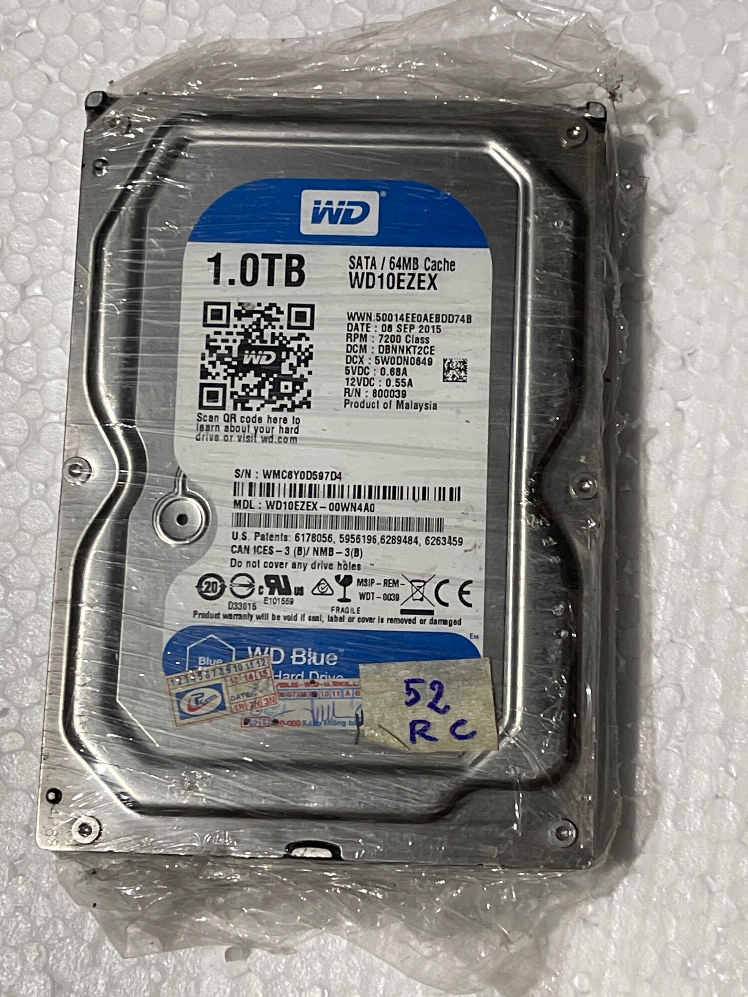 Ổ cứng HDD SATA 1TB ST3100033ASAS 1000.2 GB, dung lượng 1TB, tốc độ quay 7200 RPM, dung lượng bộ nhớ đệm 48MB, giao diện SATA/300, hỗ trợ ATA-6, nhiệt độ hoạt động 36°C, trạng thái cảnh báo.