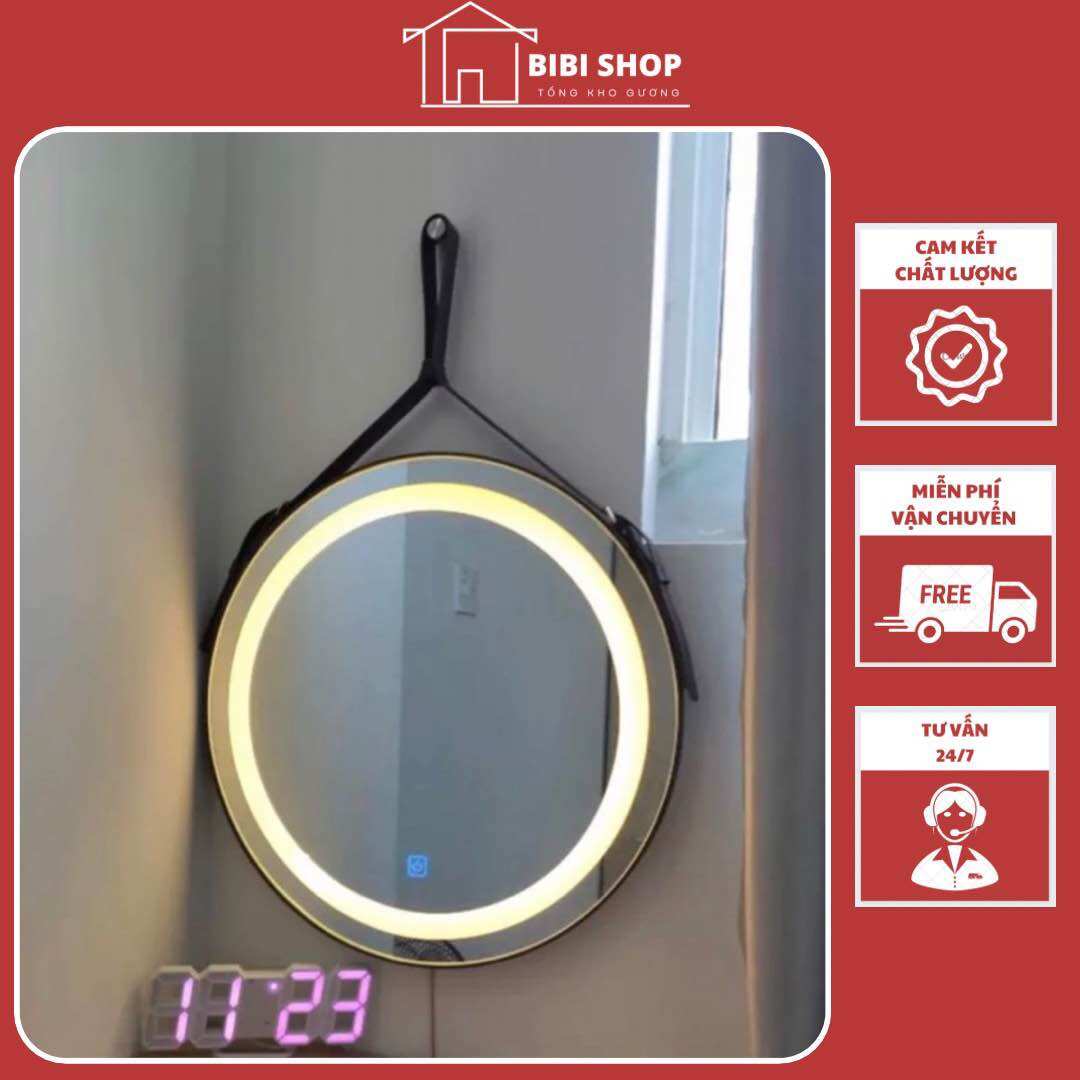 Gương treo tường - Gương để bàn trang điểm đèn led cảm ứng