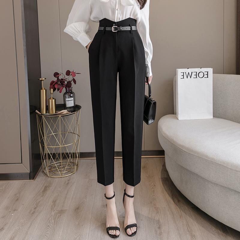 Quần tây nữ cạp cao chữ v