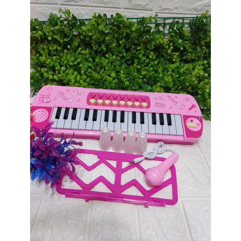 Đàn piano có micro có nhạc dành cho bé