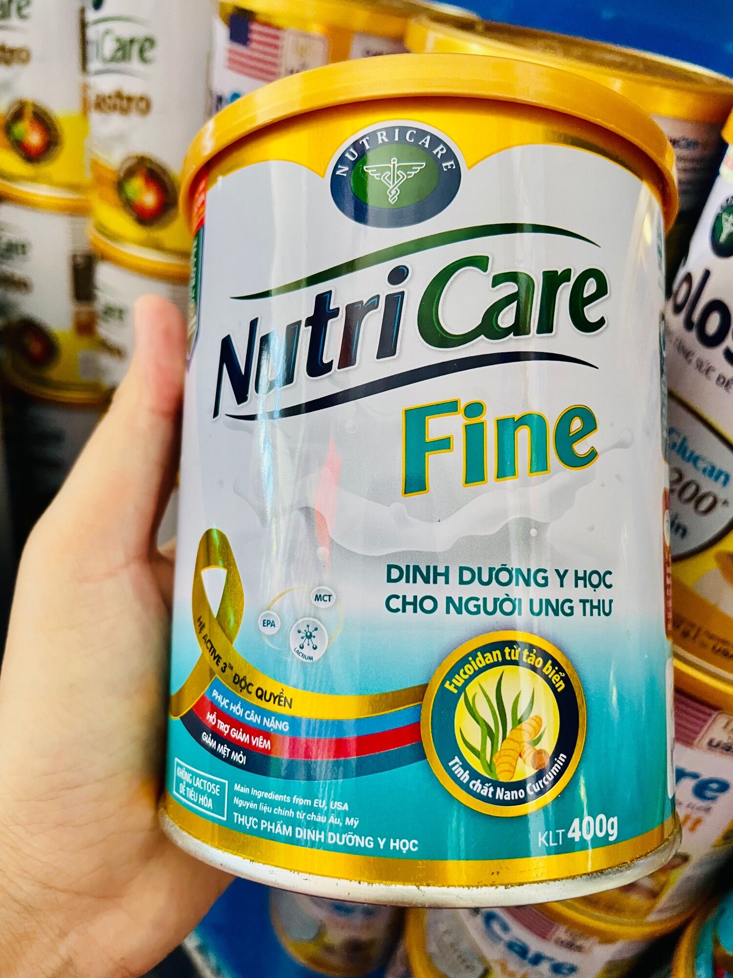 Sữa bột Nutricare Fine dinh dưỡng tăng cường miễn dịch cho bệnh nhân ung thư