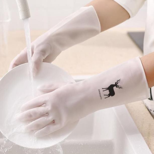 Sỉ 10 đôi găng/gang tay cao su hươu ngắn 30cm