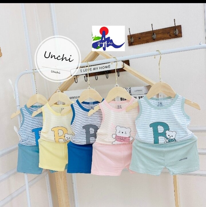 Bộ unchi 3 lỗ kẻ sọc bé từ 5-15kg