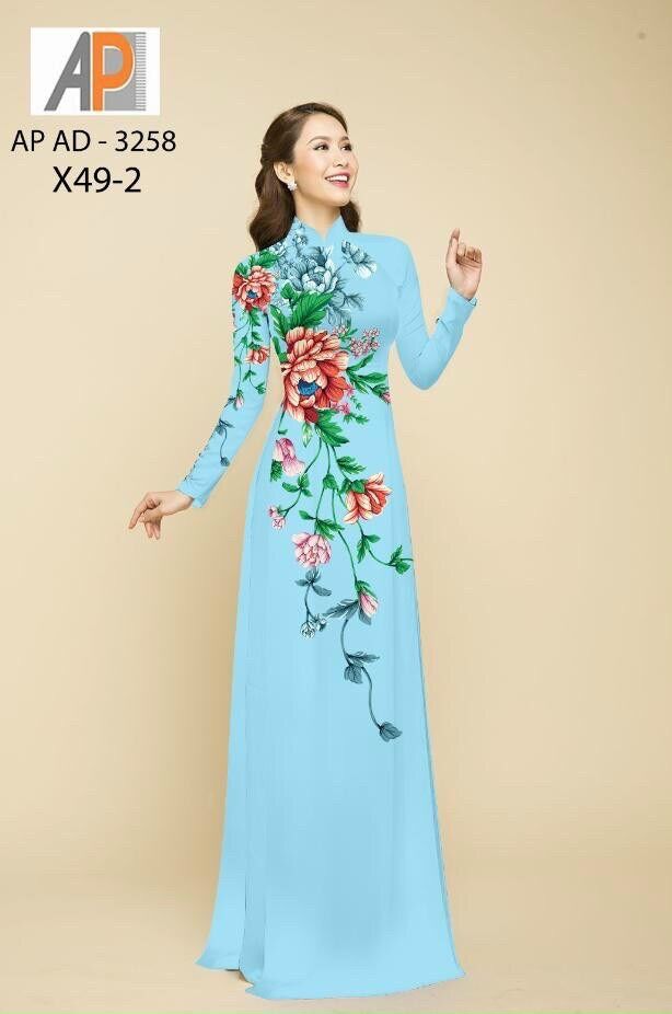 Vải áo dài in hoa eo