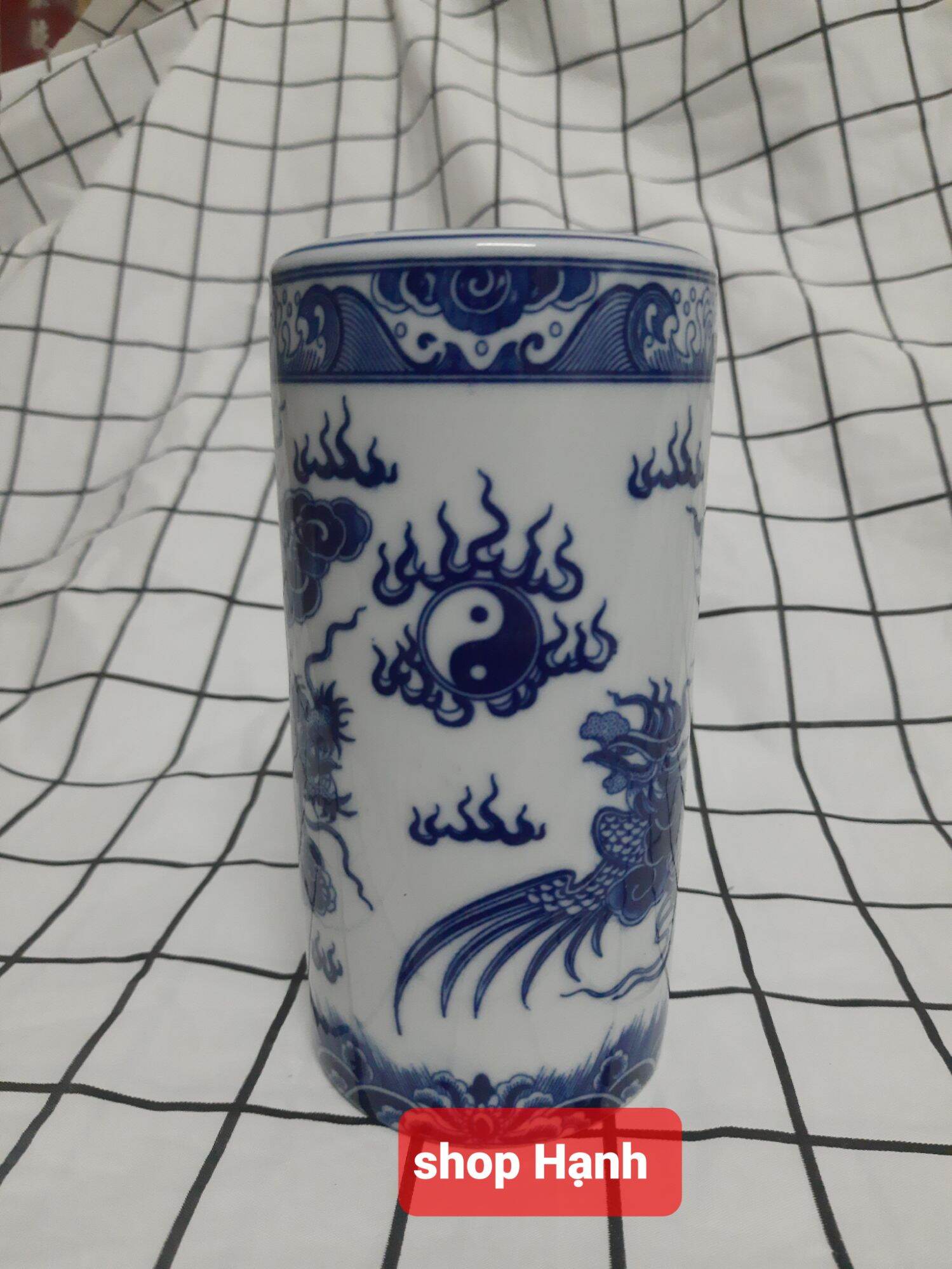 Ống đựng nhang men xanh có 2 size