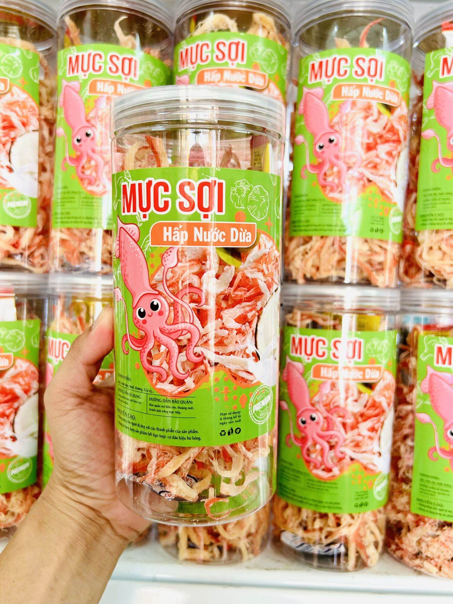 MỰC XÉ SỢI HẤP NƯỚC DỪA 250GR