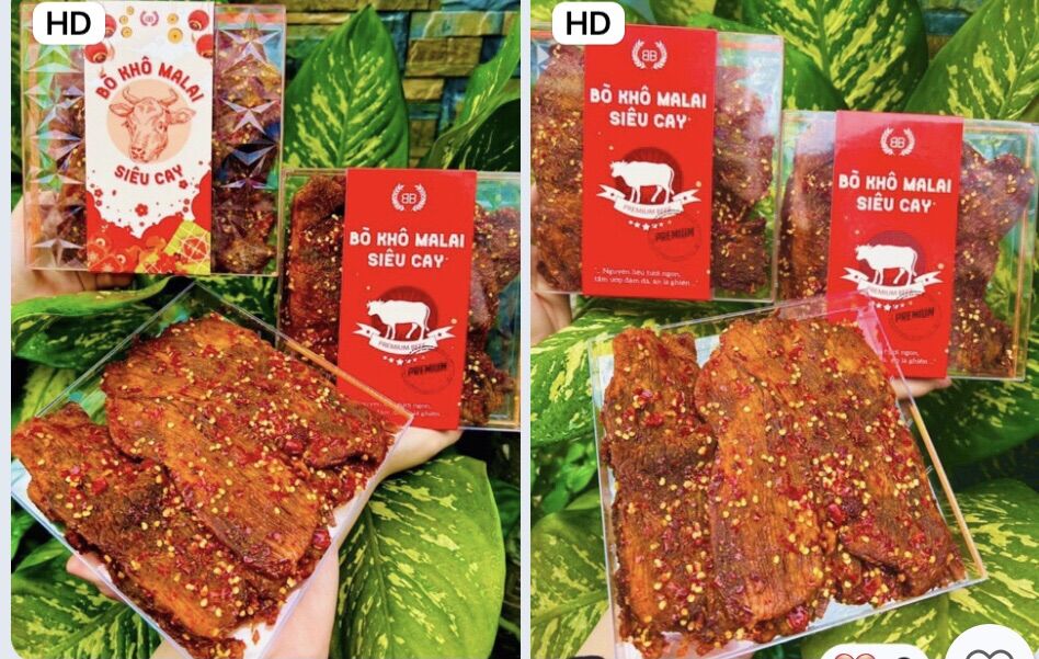 KHÔ BÒ MIẾNG MALAI SIÊU CAY 🐮🚫500gr