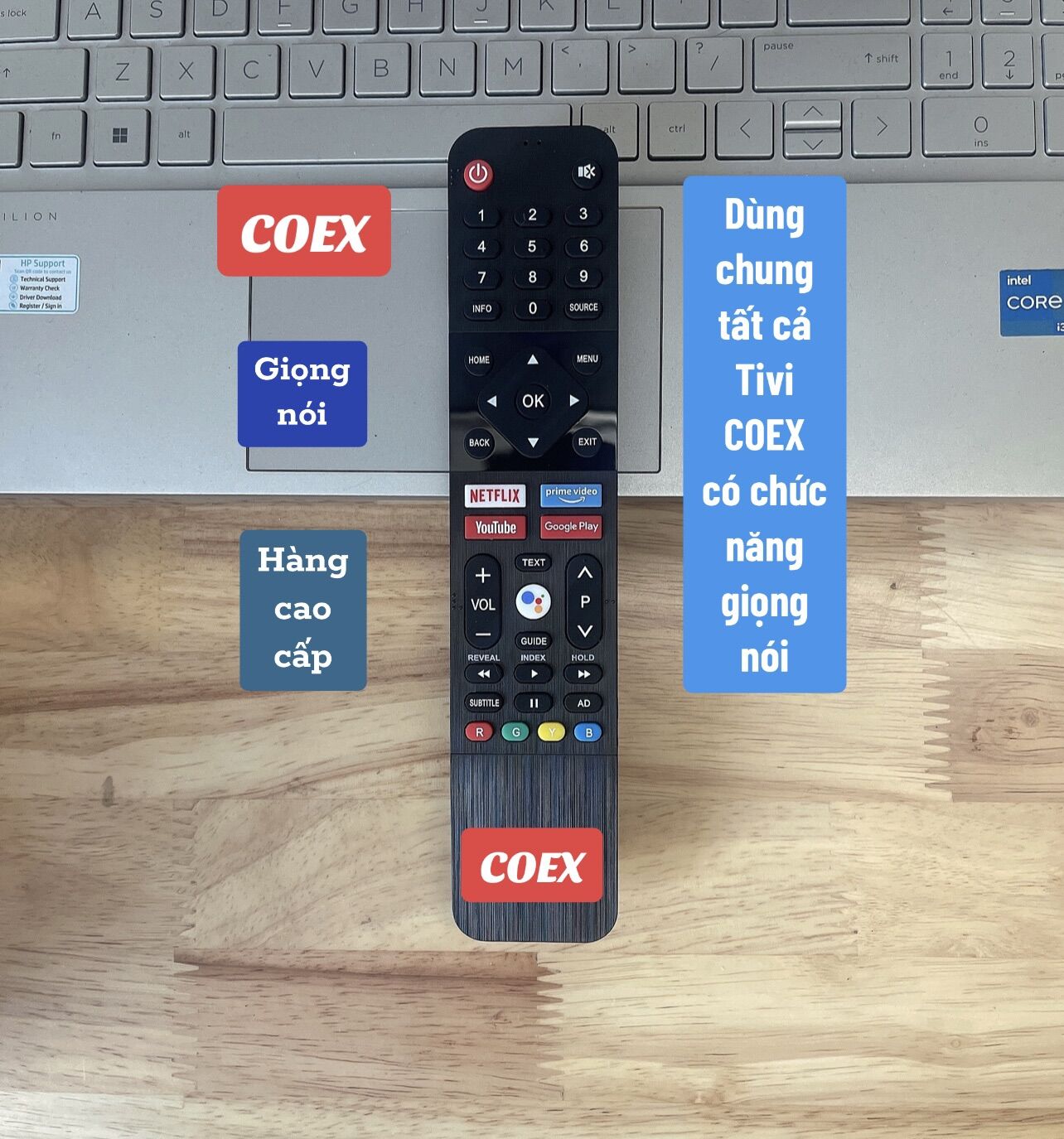 Remote điều khiển Tivi COEX giọng nói( Dùng chung tất cả Tivi COEX trừ dòng điều khiển nút VTVgo)
