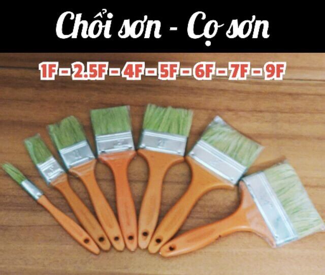 Cọ quét sơn cán nhựa-Chổi quét sơn đủ size