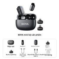 BOYA | Micrô Mini Gài Không Dây cho Quay Phát Sóng Trực Tiếp Điện Thoại với Khả Năng Giảm Nhỏ