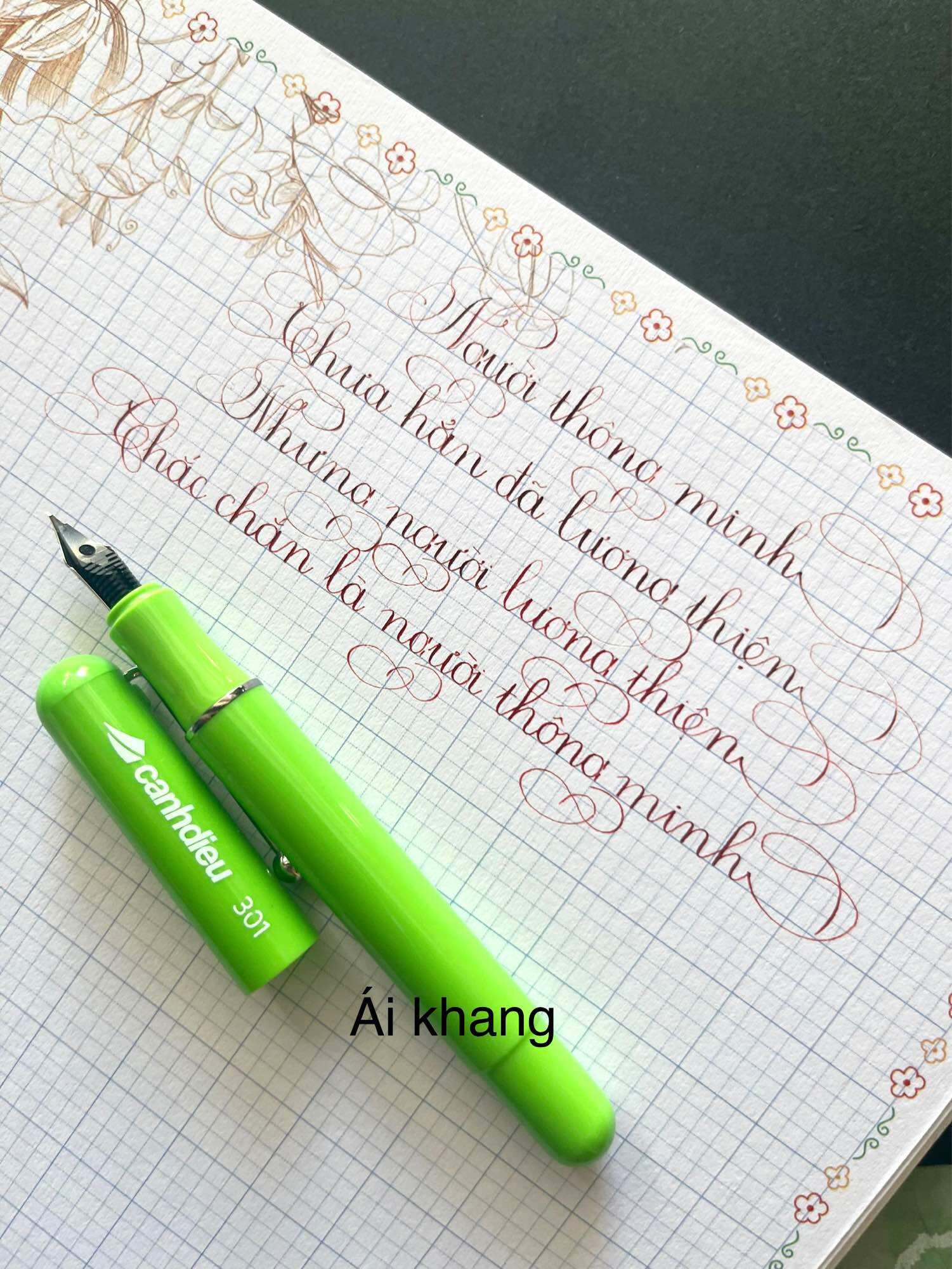 Bút Cánh Diều 301 ⚡ HÀNG CHÍNH HÃNG ⚡ bút mực ngòi mài cỡ F nét thanh đậm rõ ràng, nét rất mảnh