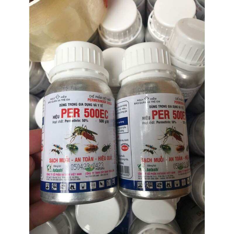 Thuốc diệt muỗi- kiến- gián Permethrin 500EC Per 500EC 100ml..