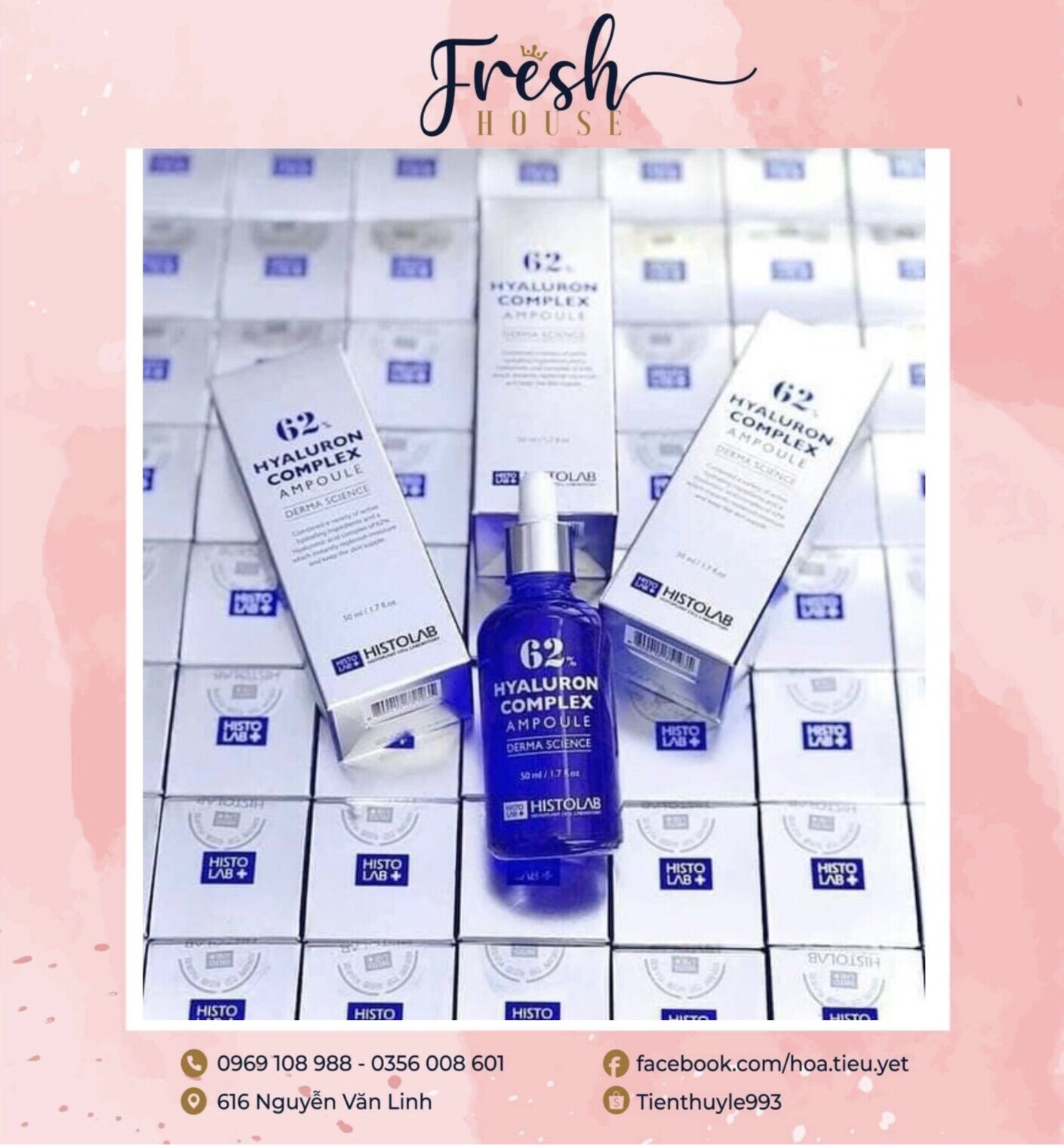 Tinh chất cấp ẩm thiết yếu - histolab hyaluron complex ampoule 62%