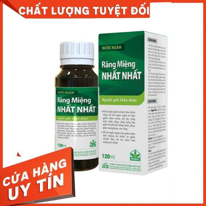[HCM]NƯỚC NGẬM RĂNG MIỆNG NHẤT NHẤT chai 120ml