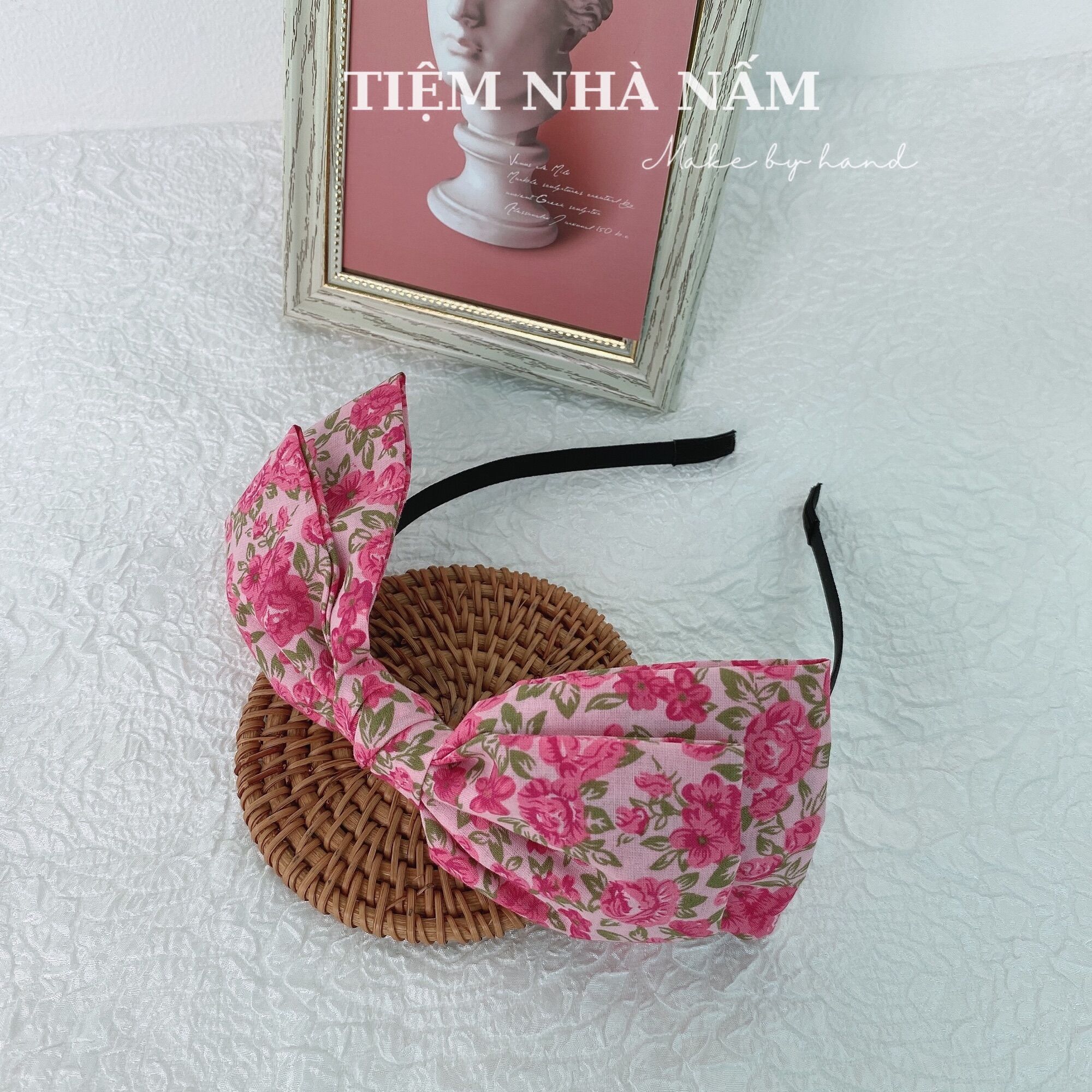 [HCM]?? BỜM / CÀI TÓC NƠ HOA HỒNG XINH XẮN - [ Nhà Nấm handmade ]