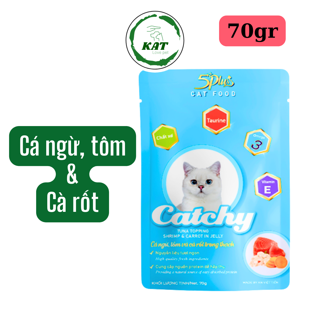 [Gói 70gr] Pate cho mèo CATCHY - Gói 70gr - KAT Love Pets